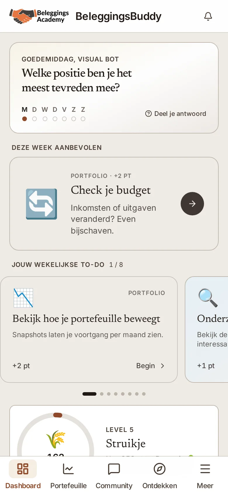 Beleggingsbuddy — dagelijkse beleggingsassistent app
