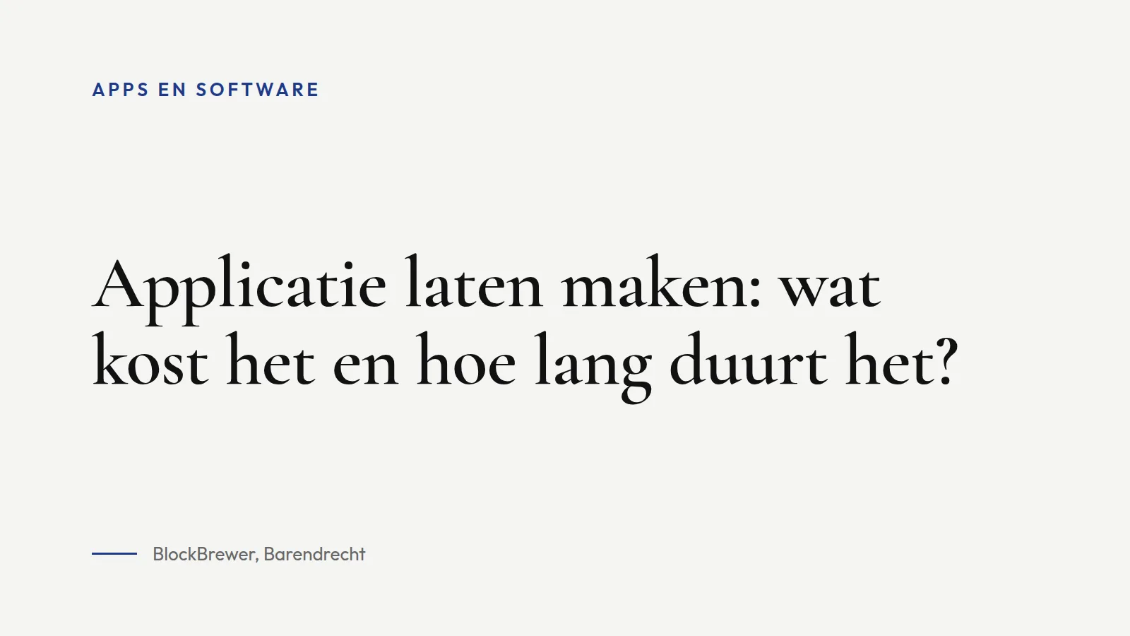 Omslagafbeelding bij artikel: Applicatie laten maken: wat kost het en hoe lang duurt het?