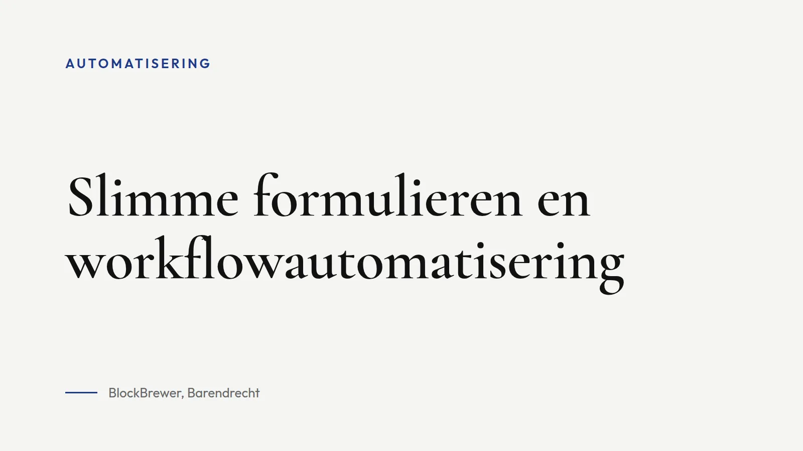 Omslagafbeelding bij artikel: Slimme formulieren en workflowautomatisering