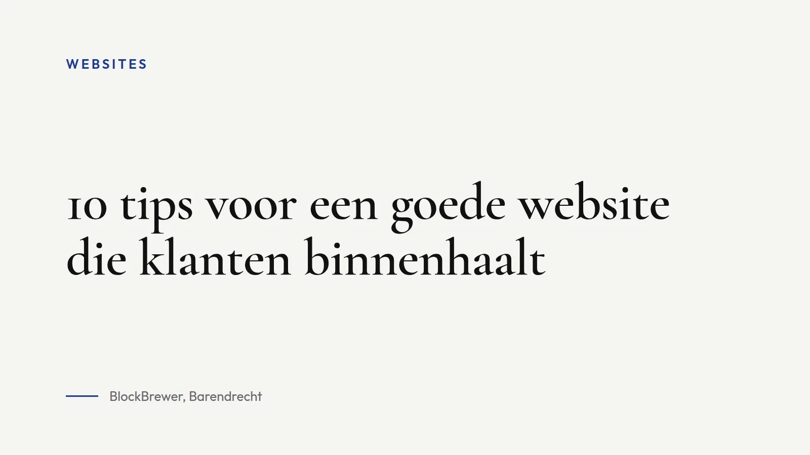 Omslagafbeelding bij blogartikel: 10 tips voor een goede website die klanten binnenhaalt
