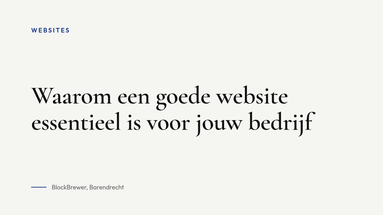 Omslagafbeelding bij blogartikel: Waarom een goede website essentieel is voor jouw bedrijf